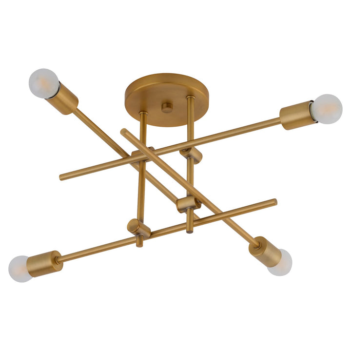30.25X11 Flush Mount Brushed Brass by Oxygen Lighting
