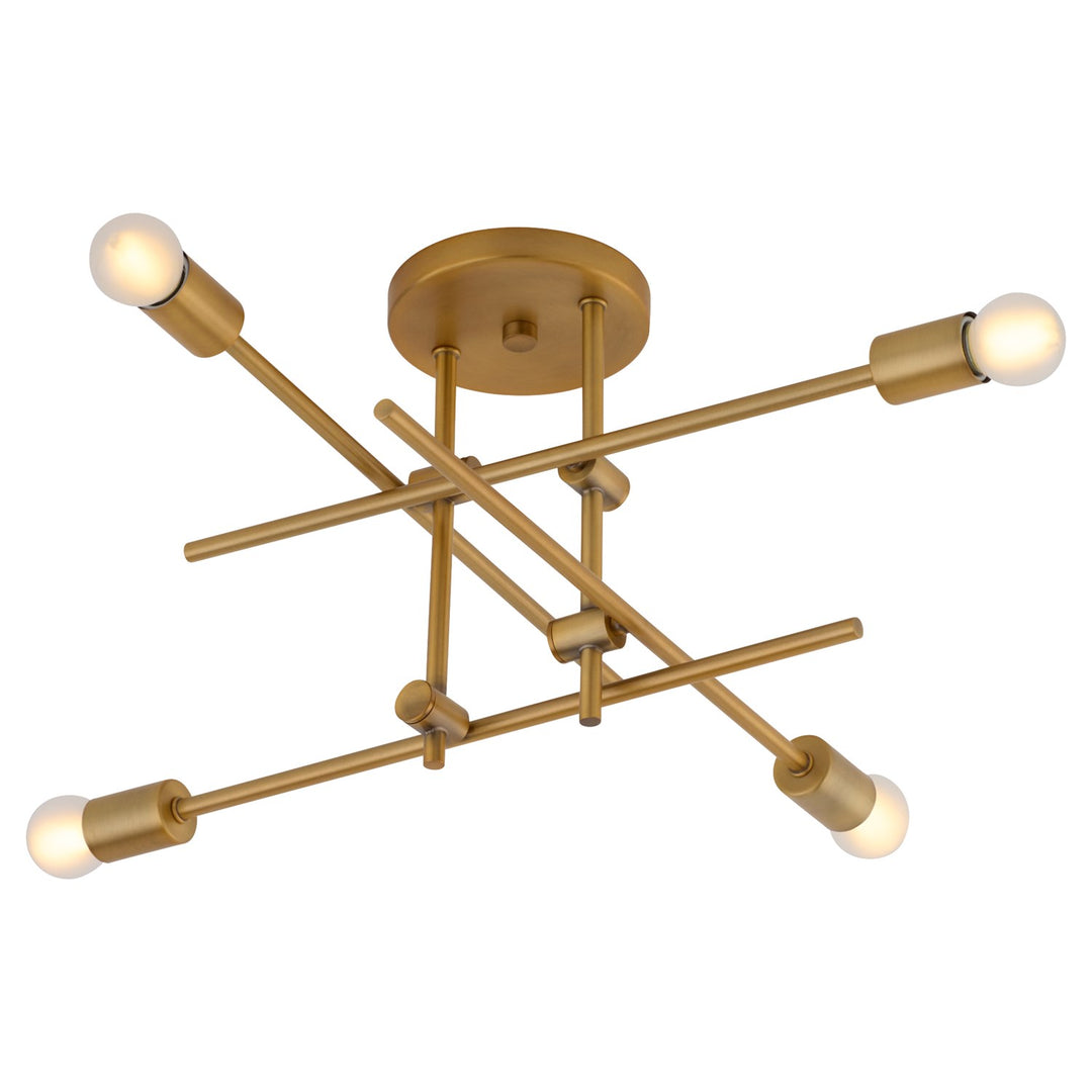 30.25X11 Flush Mount Brushed Brass