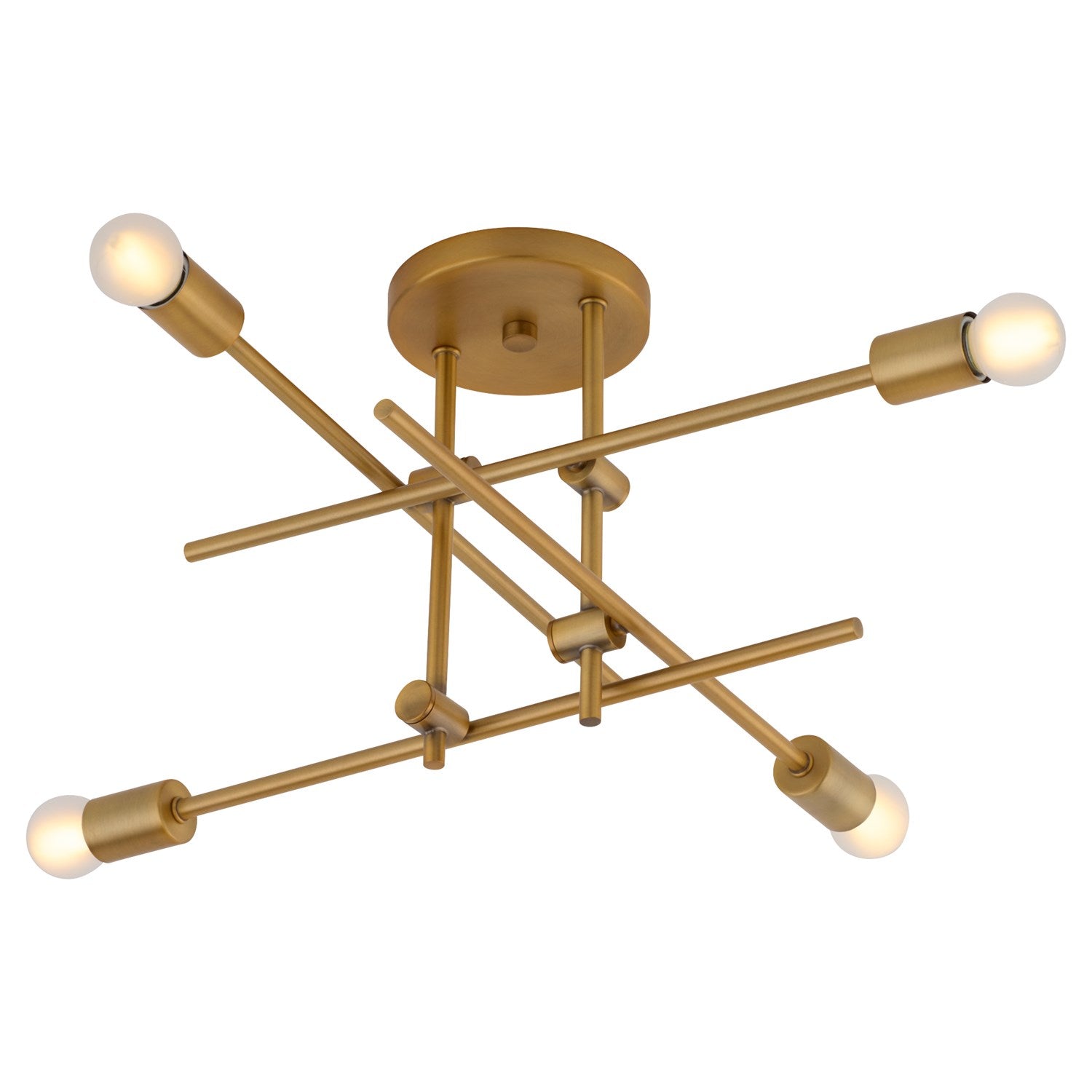 30.25X11 Flush Mount Brushed Brass
