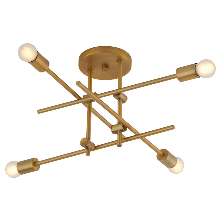 30.25X11 Flush Mount Brushed Brass