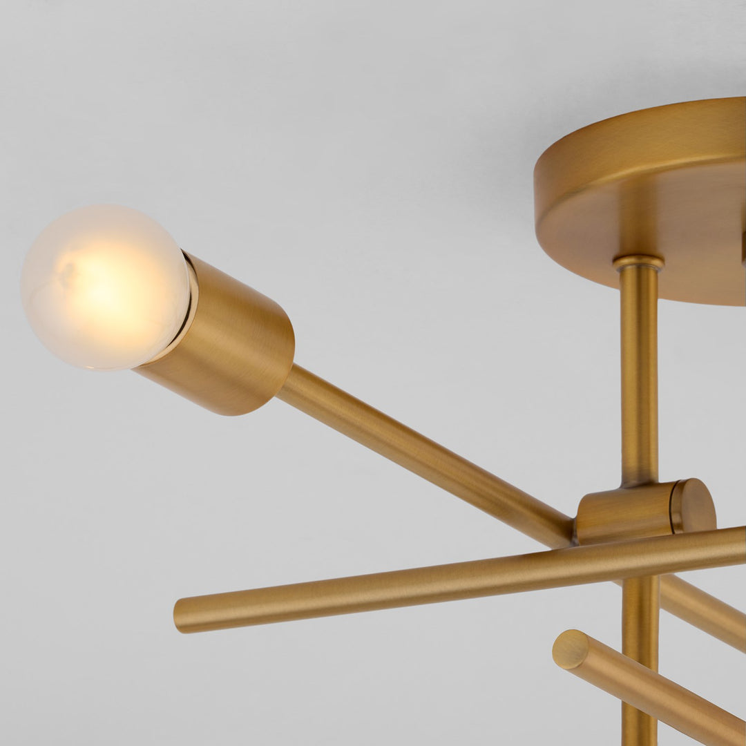 30.25X11 Flush Mount Brushed Brass