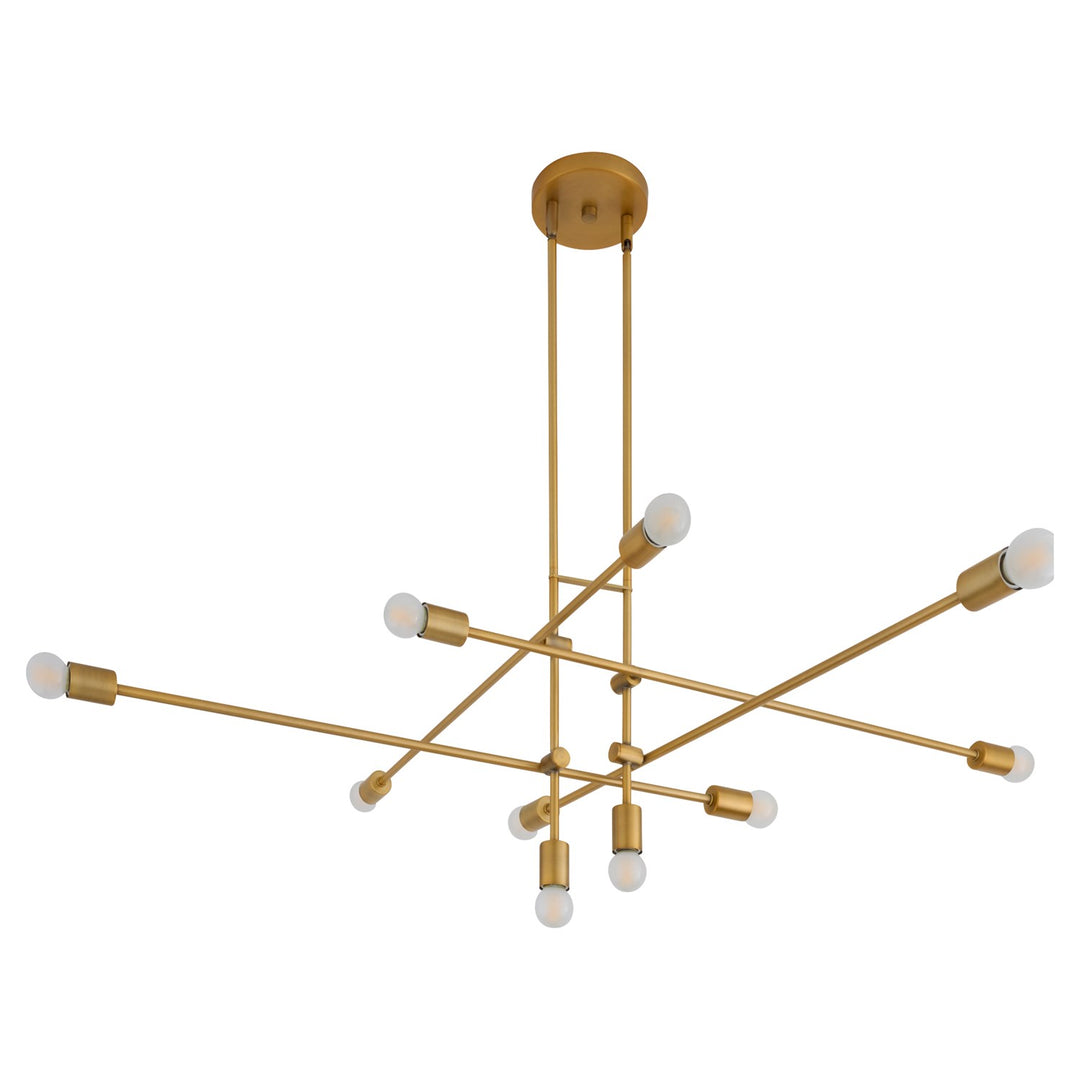 60X18.5 Chandelier Brushed Brass by Oxygen Lighting