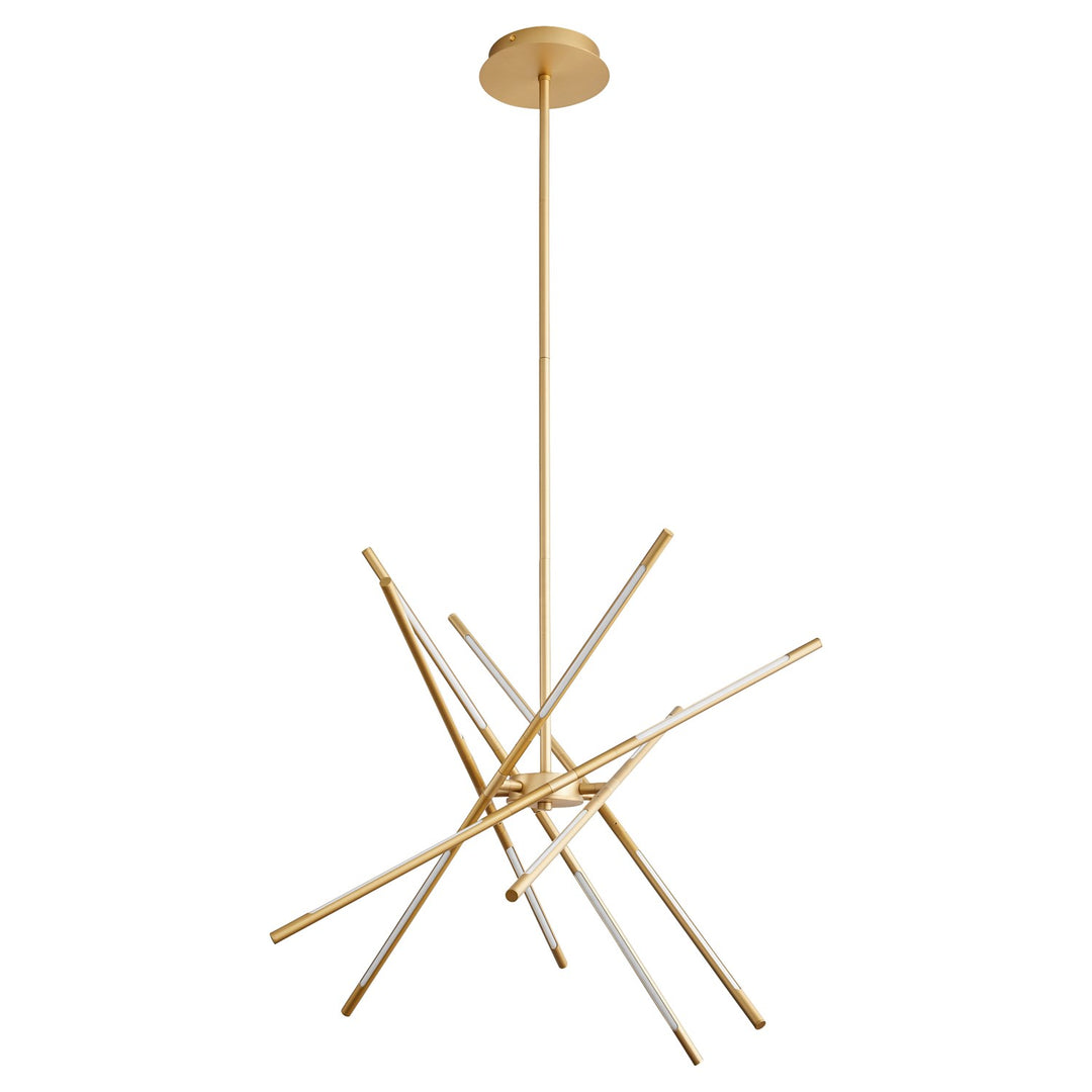 X Pendant Aged Brass by Oxygen Lighting