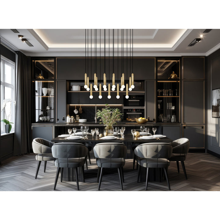 17 Light Linear Chandelier