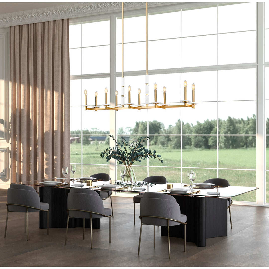 10 Light Linear Chandelier