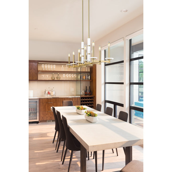 10 Light Linear Chandelier