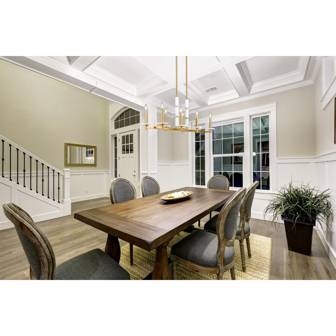 8 Light Linear Chandelier