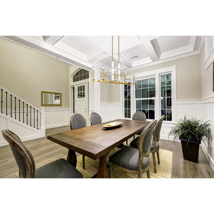 8 Light Linear Chandelier