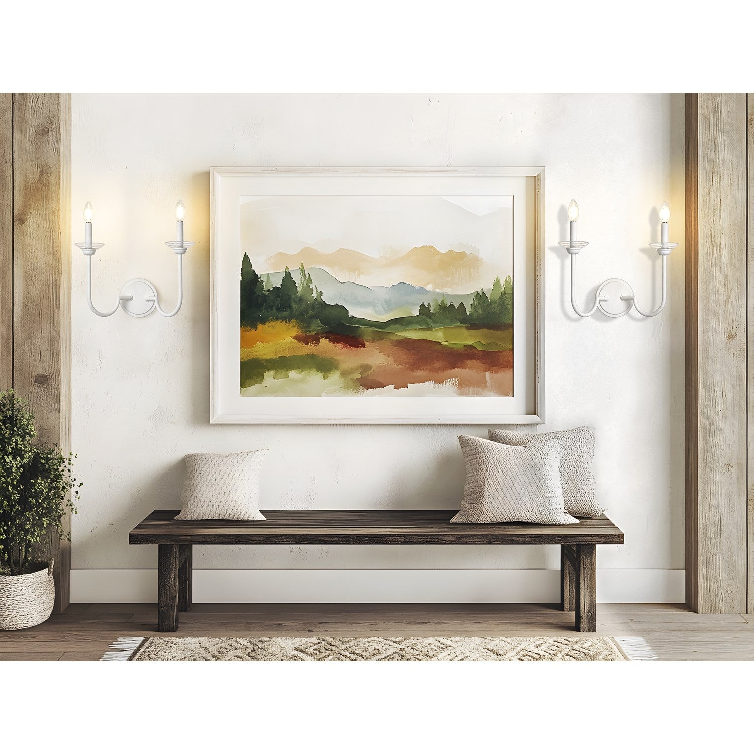 2 Light Wall Sconce