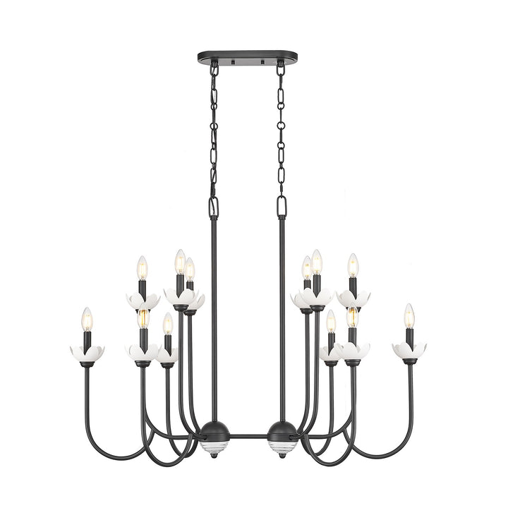 12 Light Linear Chandelier by Z-Lite