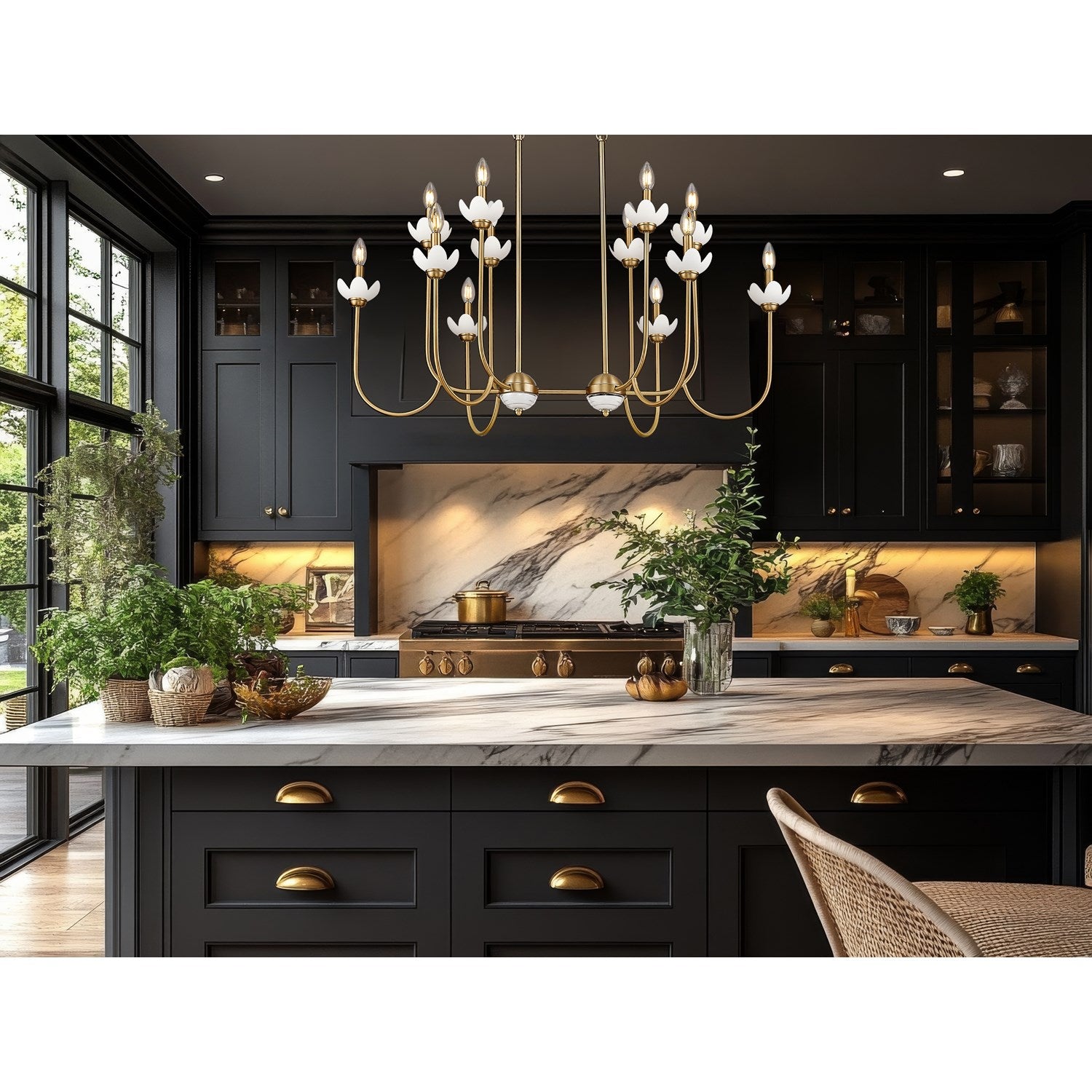 12 Light Linear Chandelier