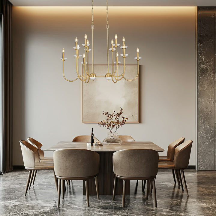12 Light Linear Chandelier