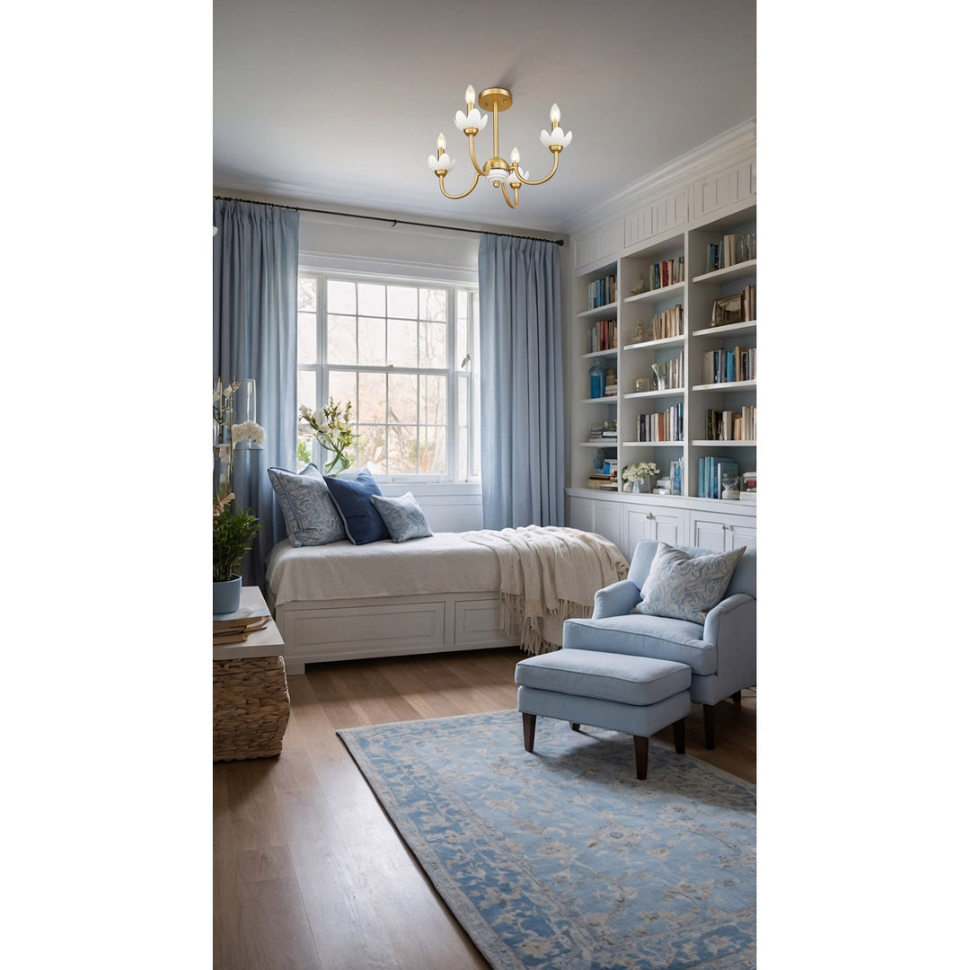 4 Light Semi Flush Mount