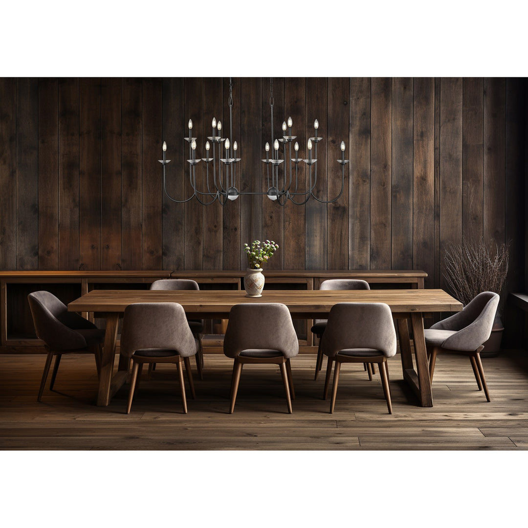 16 Light Linear Chandelier