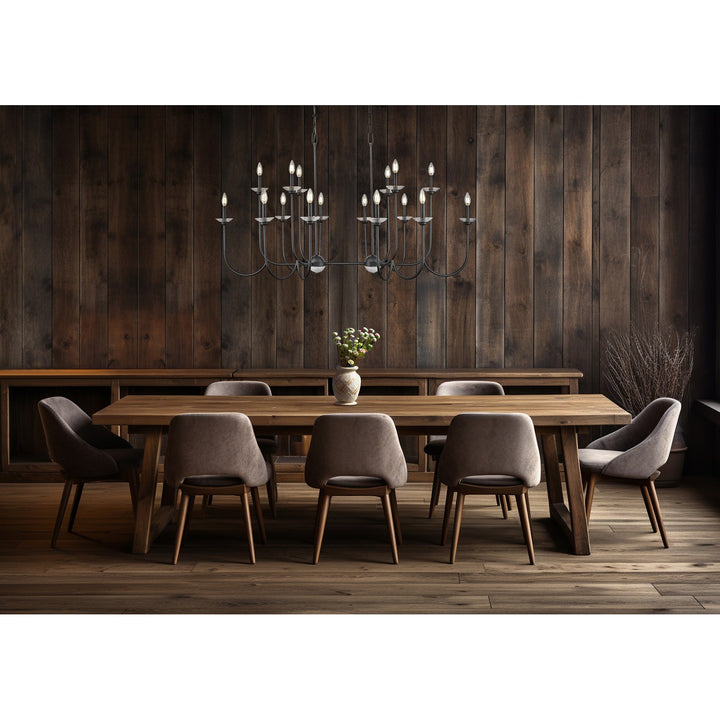 16 Light Linear Chandelier