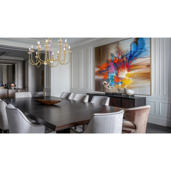 16 Light Linear Chandelier