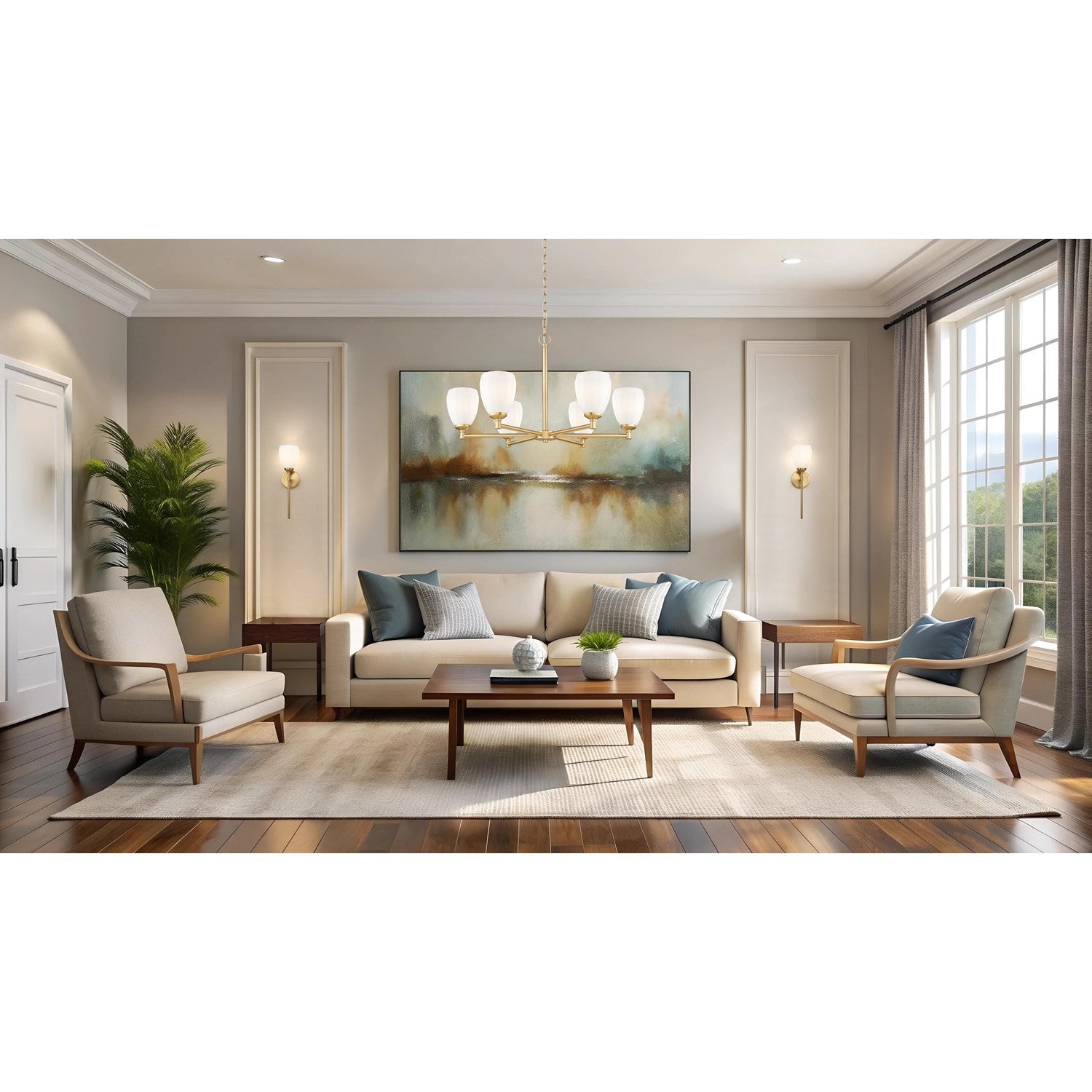 6 Light Chandelier