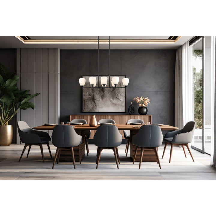 8 Light Linear Chandelier