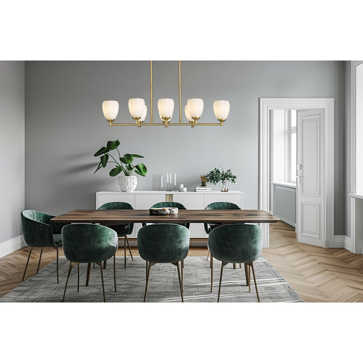 8 Light Linear Chandelier