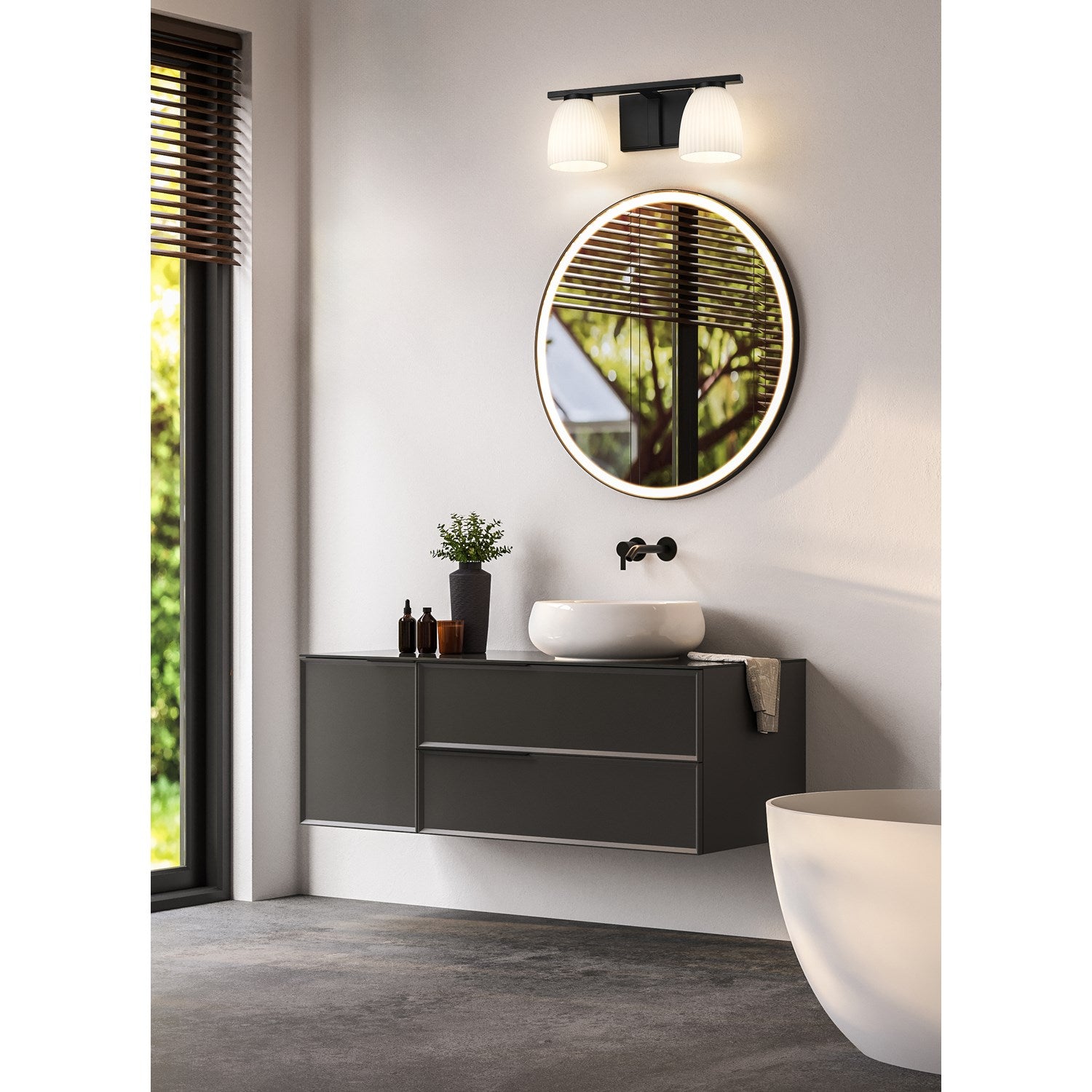 2 Light Vanity