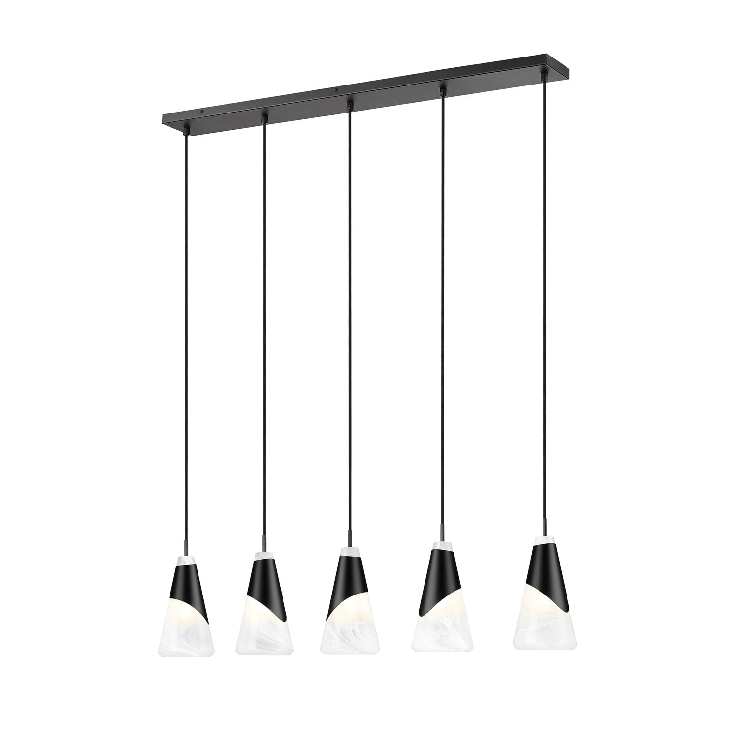 5 Light Linear Chandelier by Z-Lite