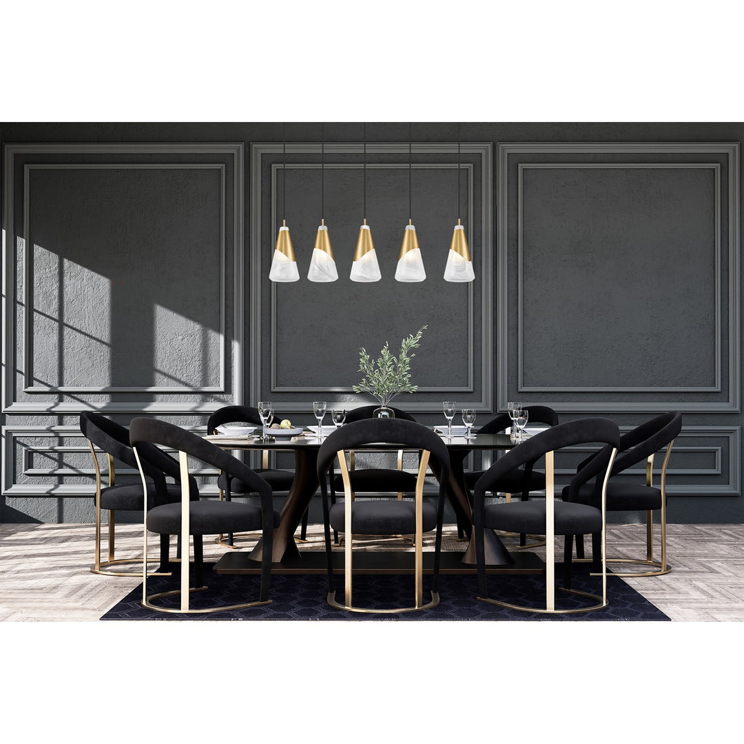 5 Light Linear Chandelier