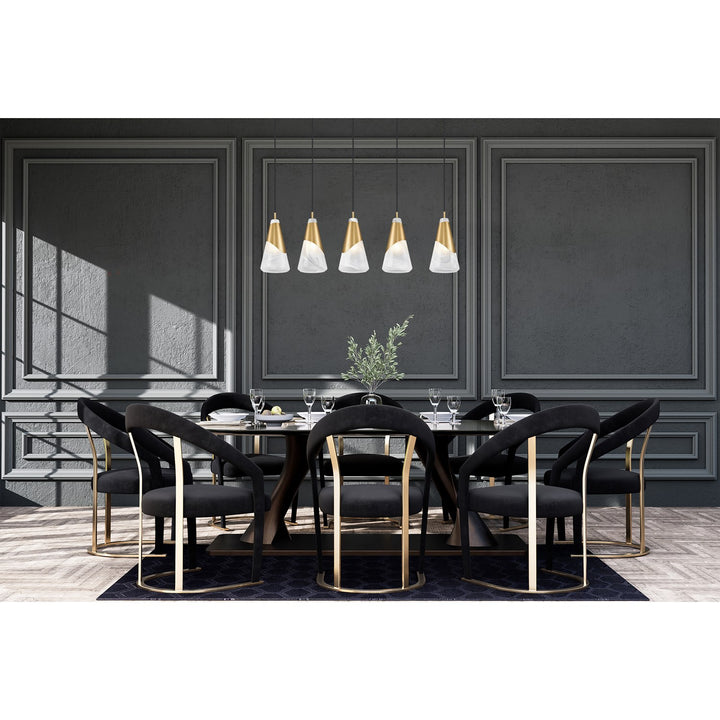 5 Light Linear Chandelier
