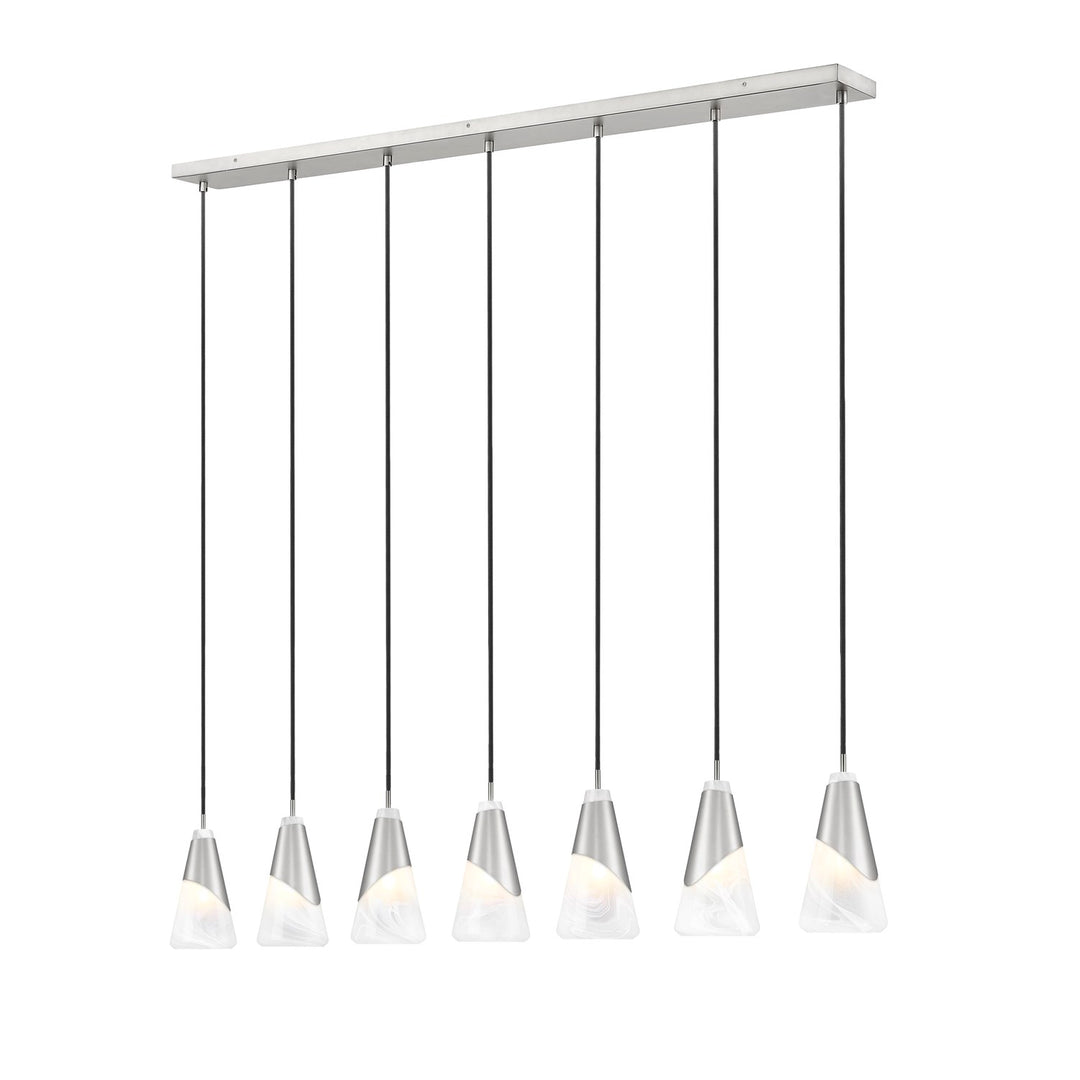 7 Light Linear Chandelier by Z-Lite