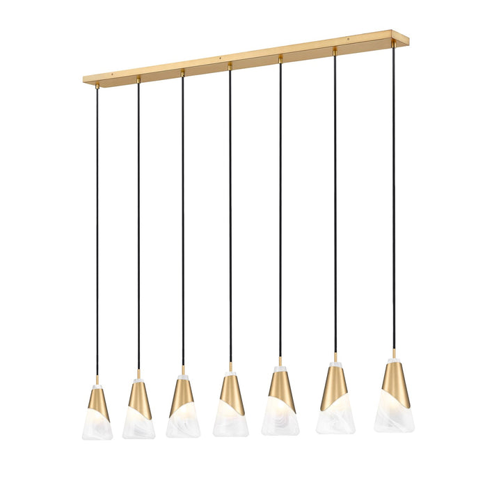 7 Light Linear Chandelier by Z-Lite