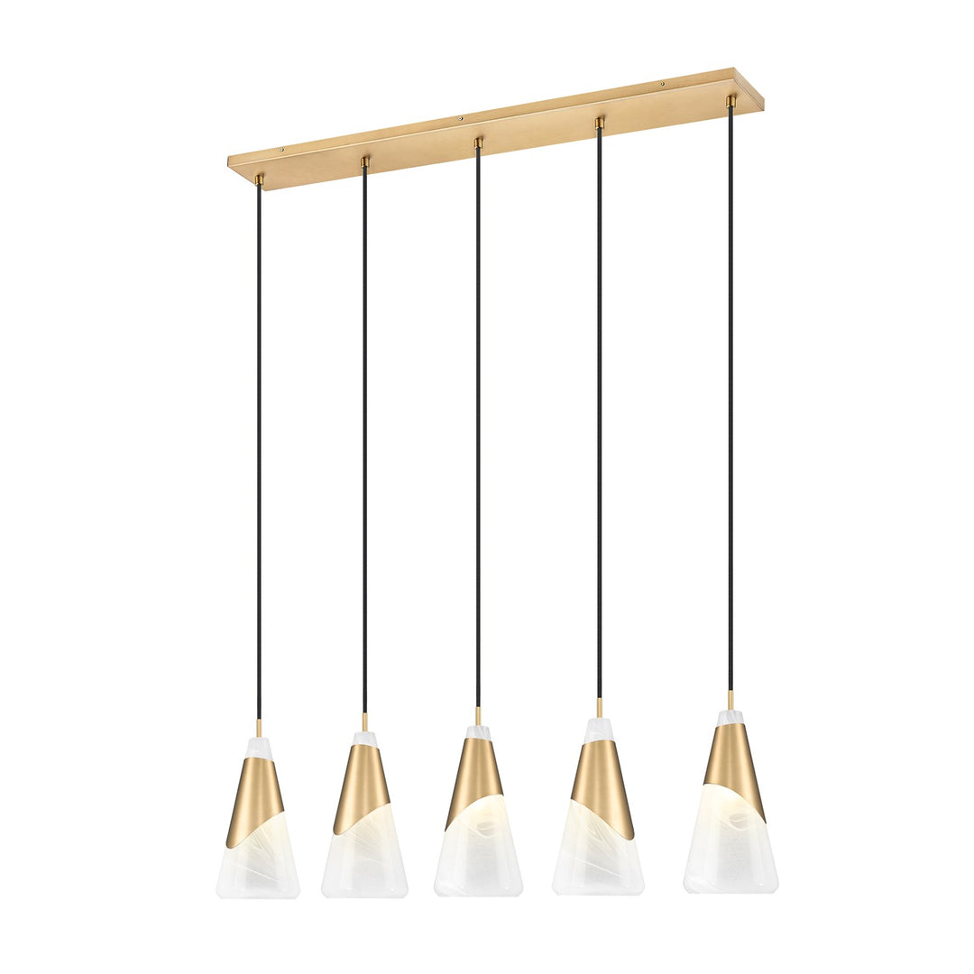 5 Light Linear Chandelier by Z-Lite
