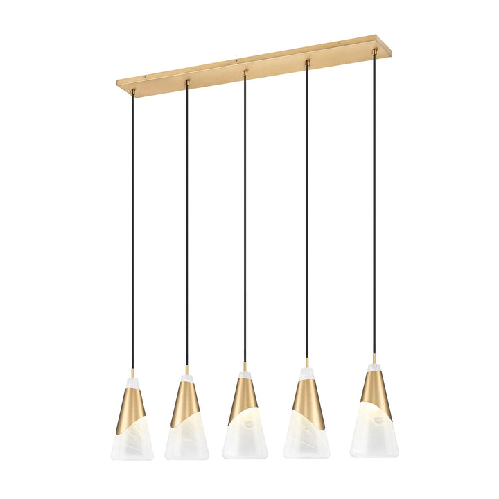 5 Light Linear Chandelier by Z-Lite