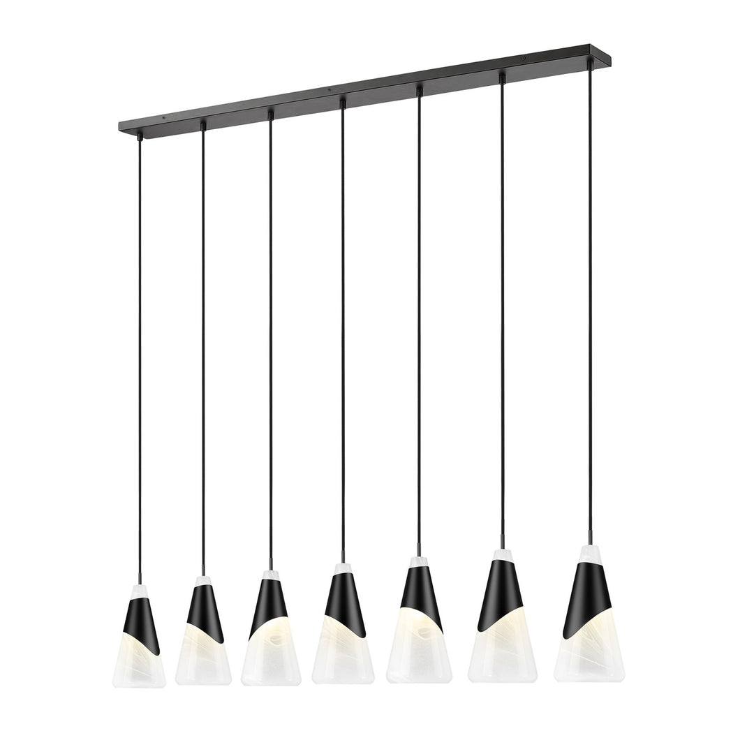7 Light Linear Chandelier by Z-Lite