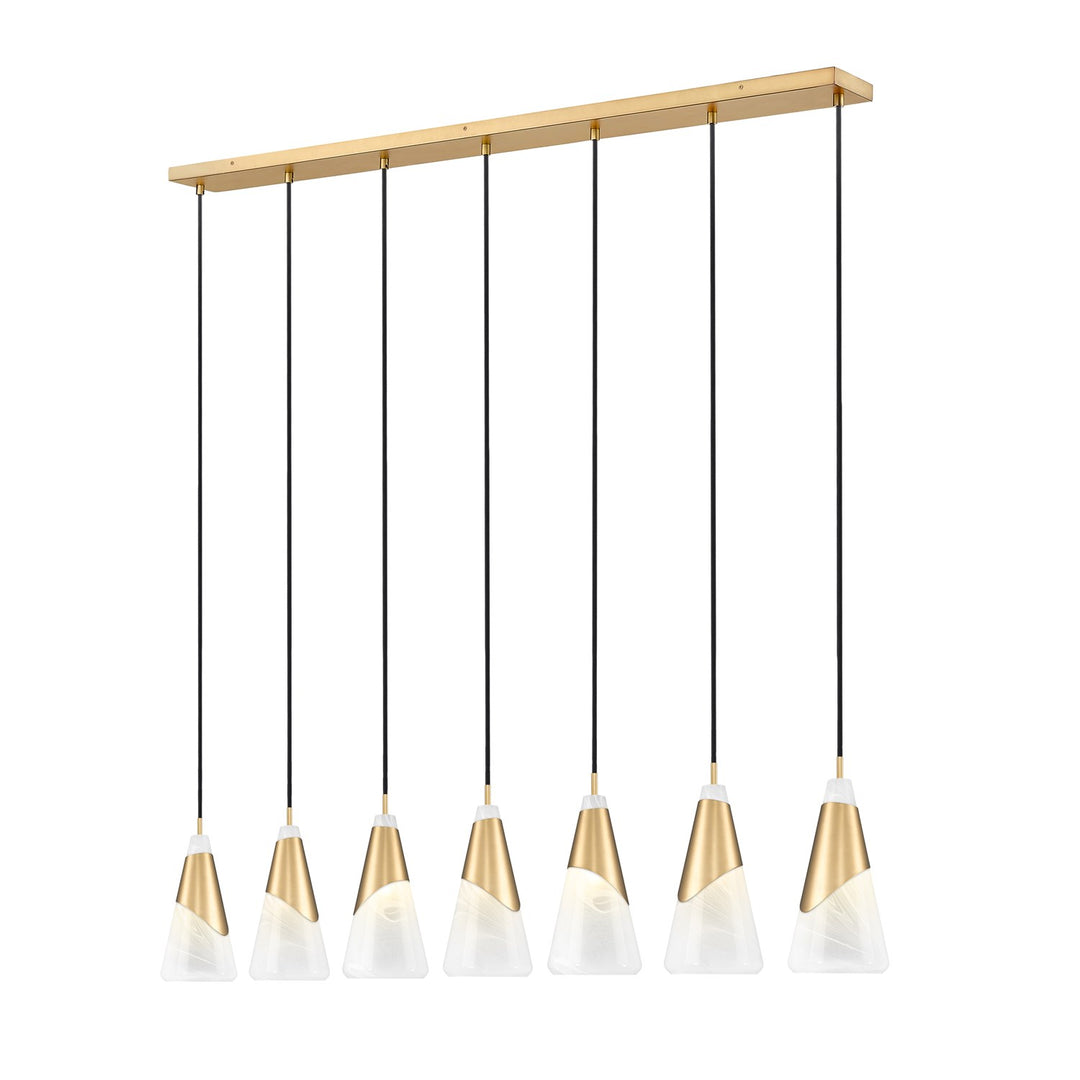 7 Light Linear Chandelier by Z-Lite