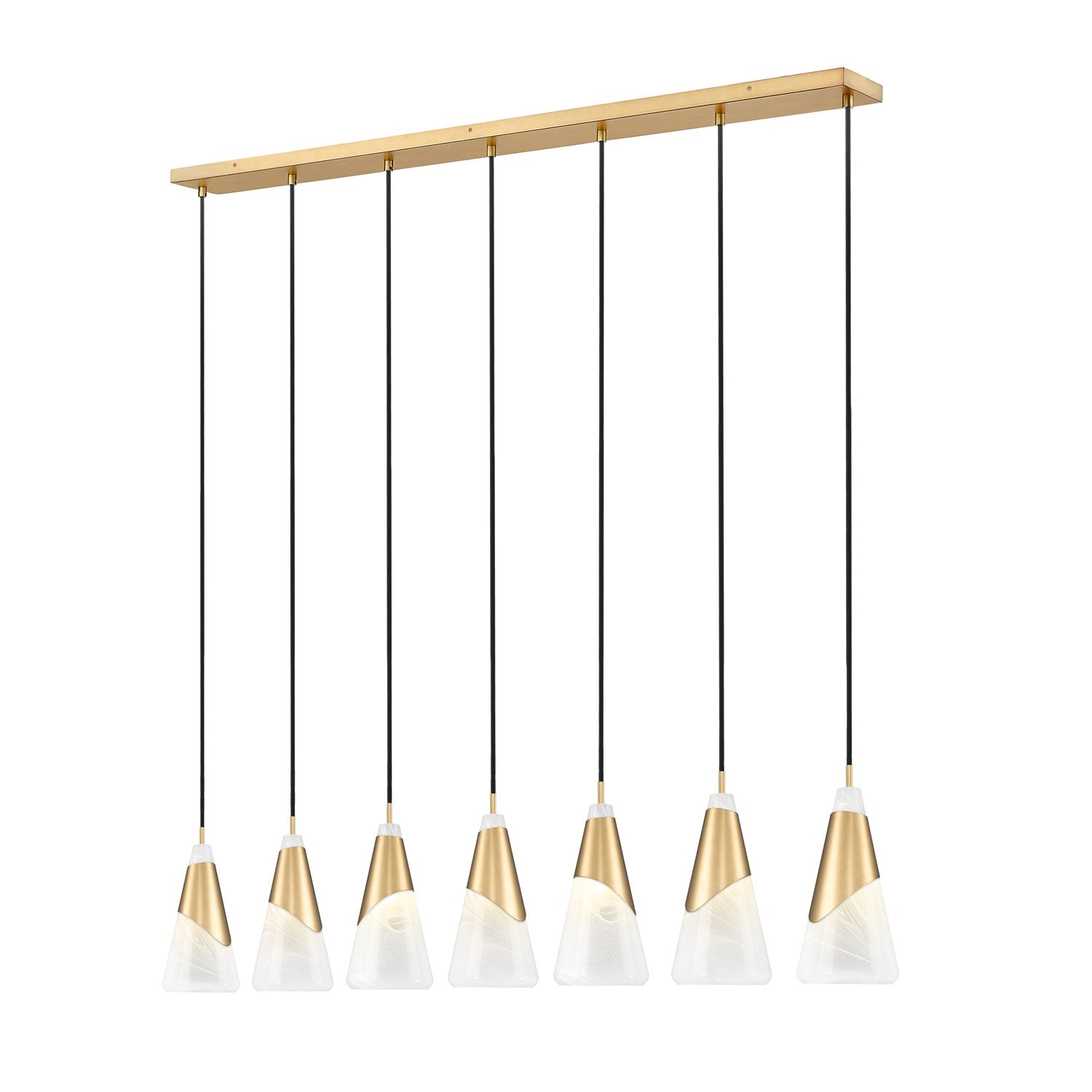 7 Light Linear Chandelier by Z-Lite