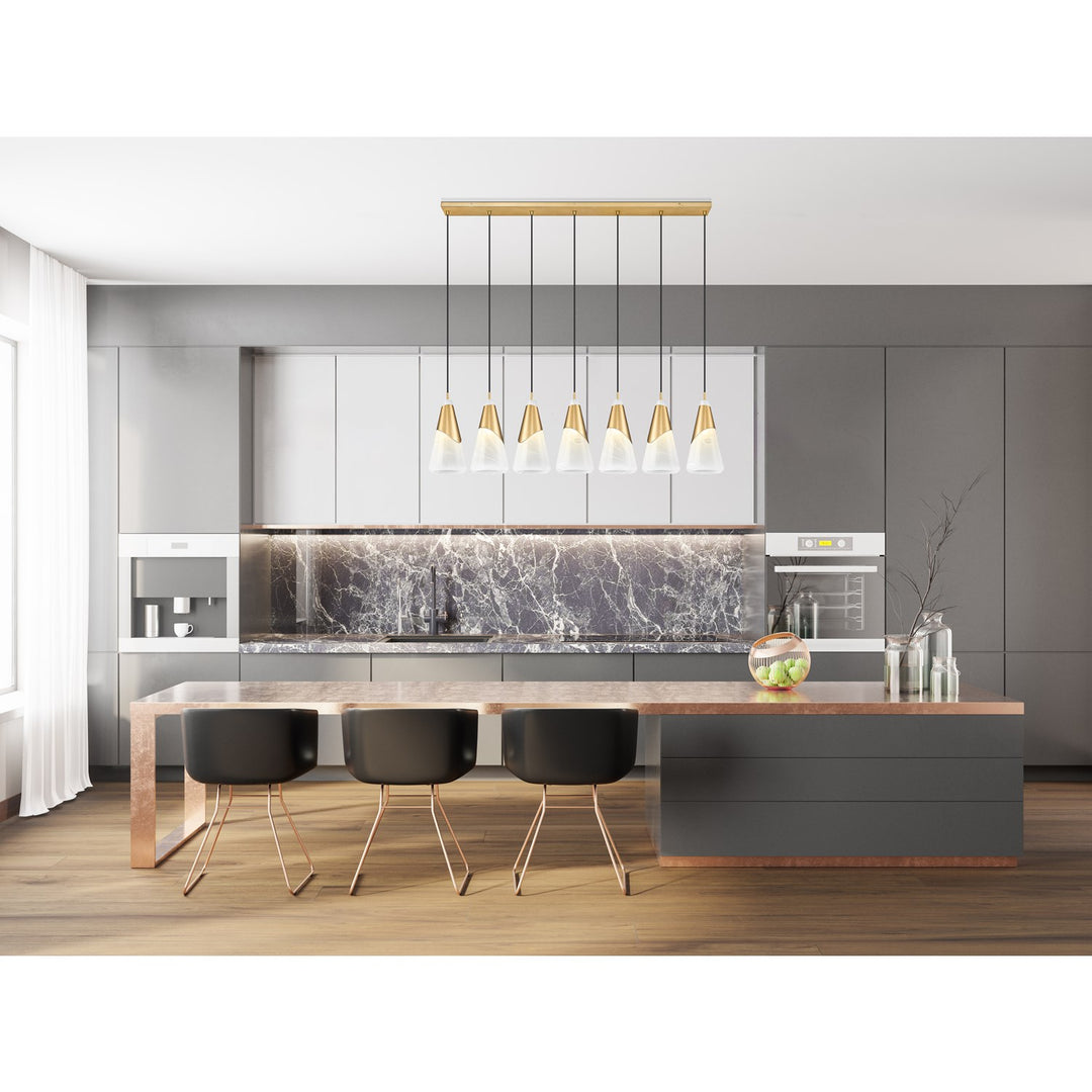 7 Light Linear Chandelier