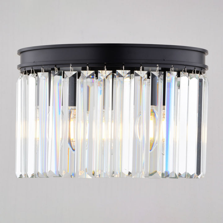 Allerton 12-In. W 3 Light Flush Mount Matte Black