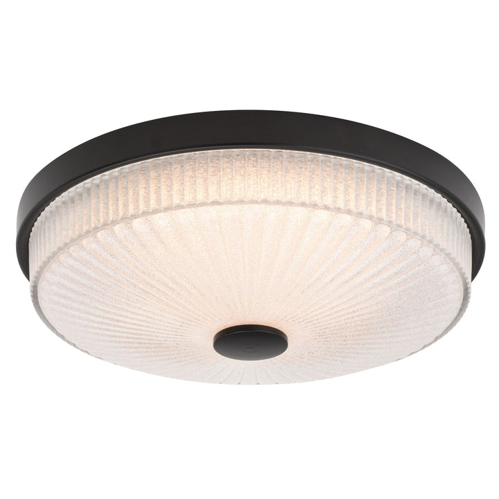 12.5-In W Led Flush Mount Matte Black by Vaxcel International