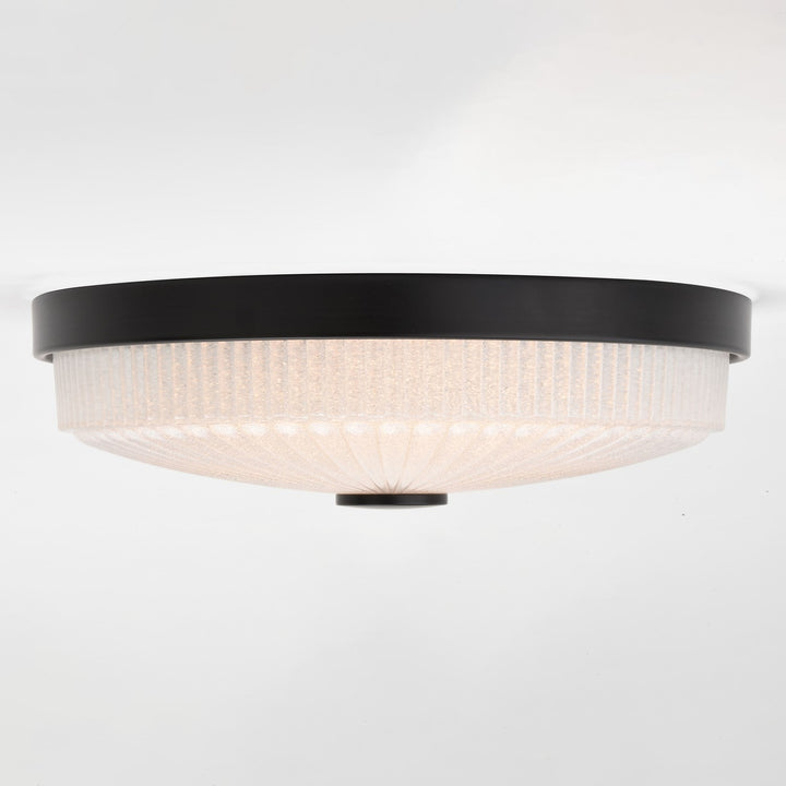 12.5-In W Led Flush Mount Matte Black