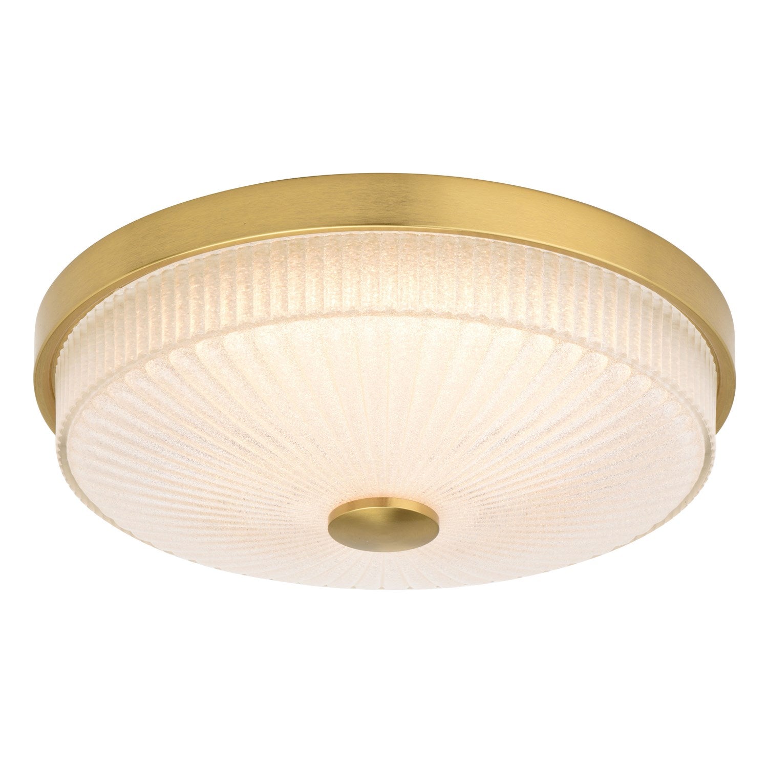 12.5-In W Led Flush Mount Natural Brass by Vaxcel International
