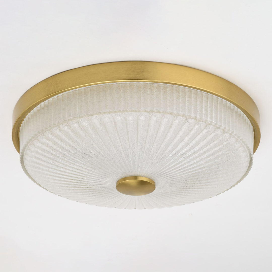 12.5-In W Led Flush Mount Natural Brass
