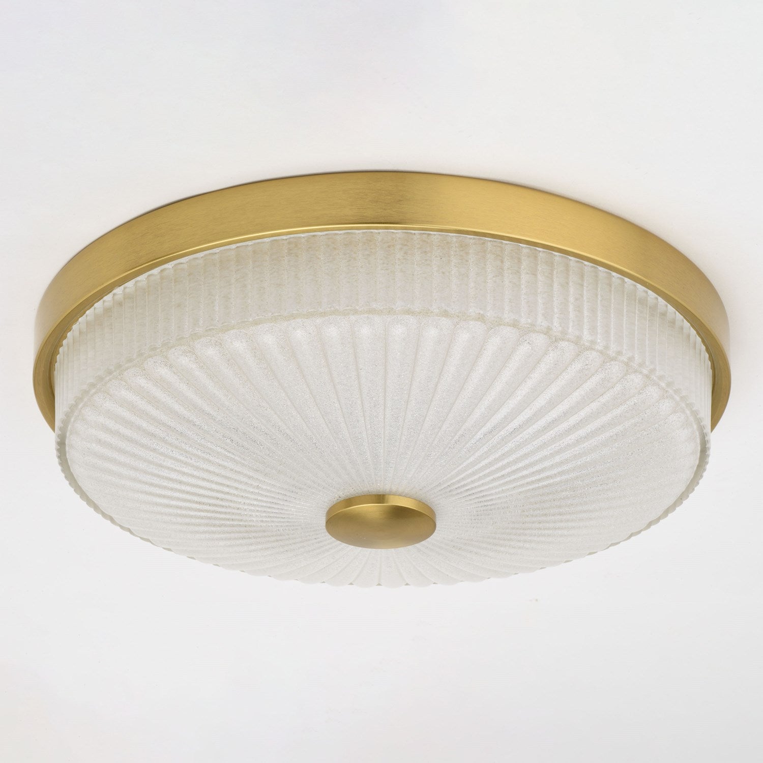12.5-In W Led Flush Mount Natural Brass