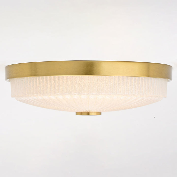 12.5-In W Led Flush Mount Natural Brass