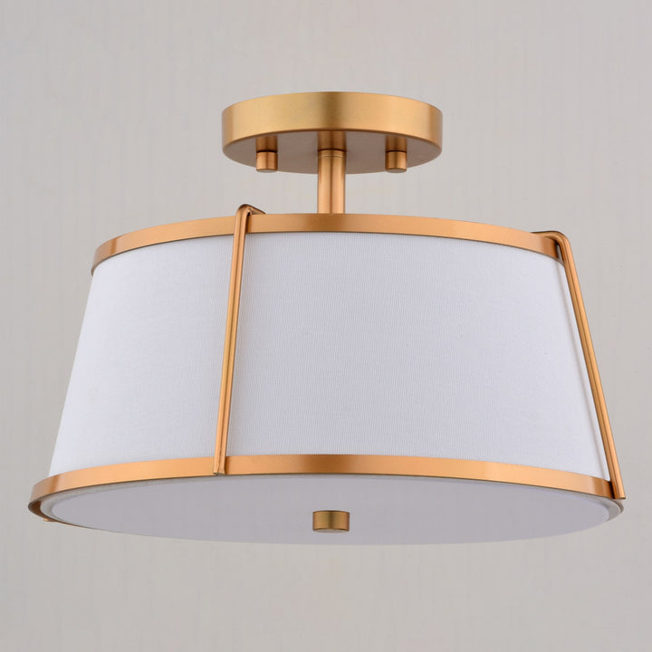 13-In. 2 Light Semi-Flush Mount Mystic Gold