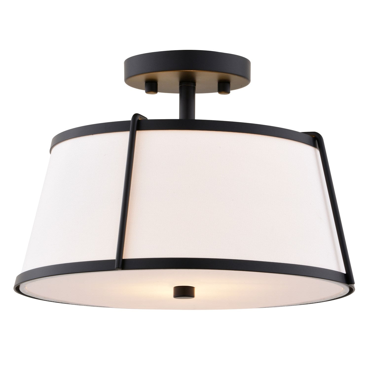 13-In. 2 Light Semi-Flush Mount Matte Black by Vaxcel International