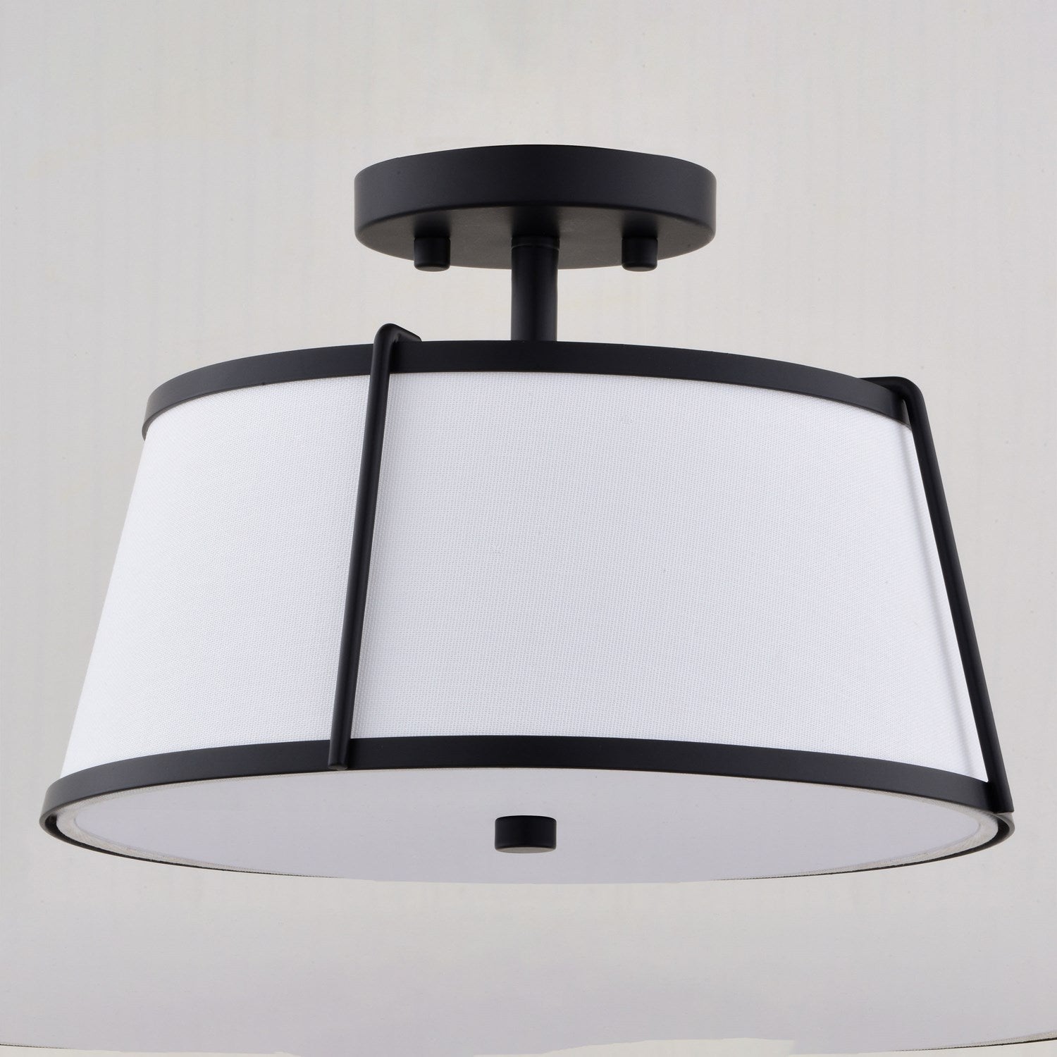 13-In. 2 Light Semi-Flush Mount Matte Black