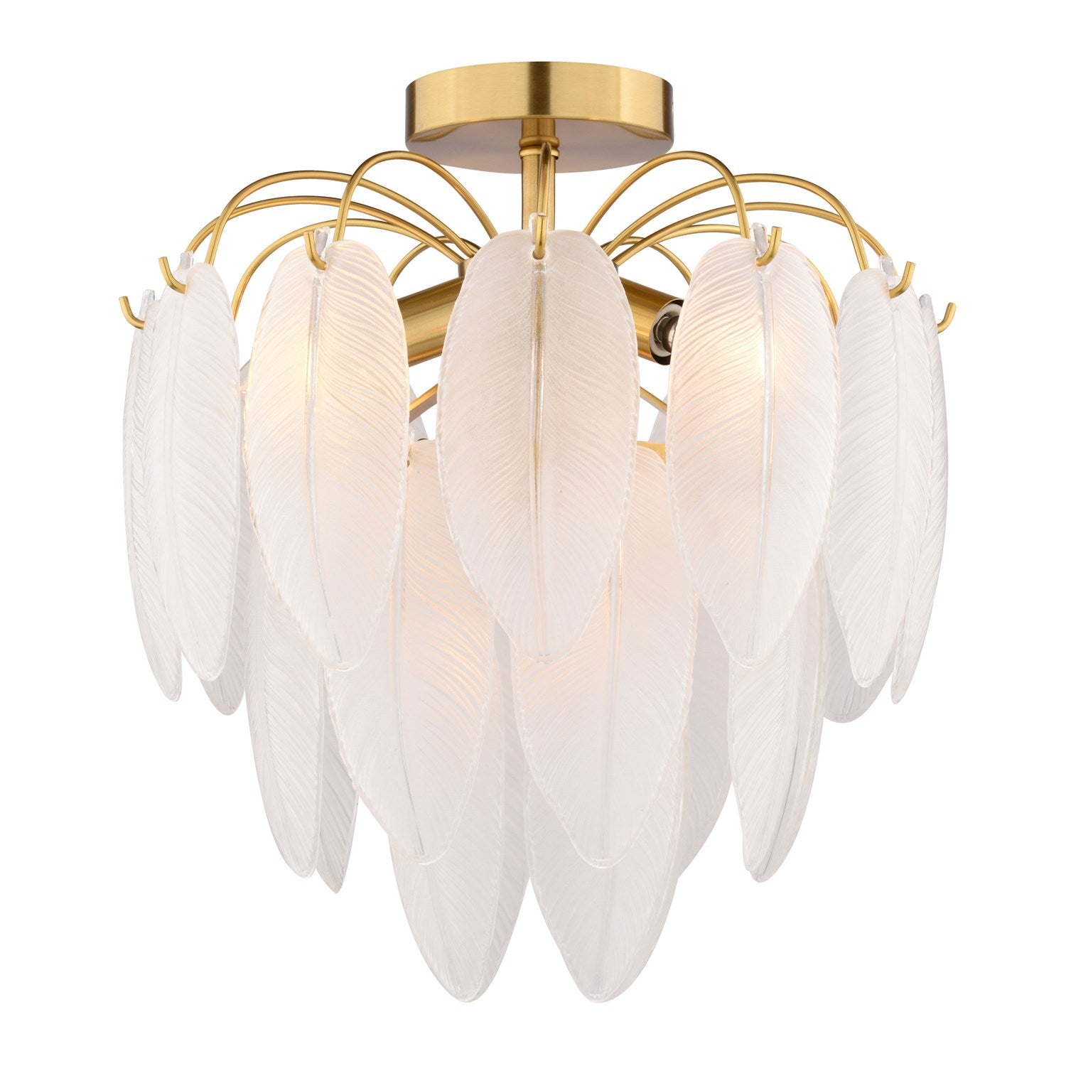 13.5-In. W 4 Light Semi-Flush Mount Muted Gold by Vaxcel International