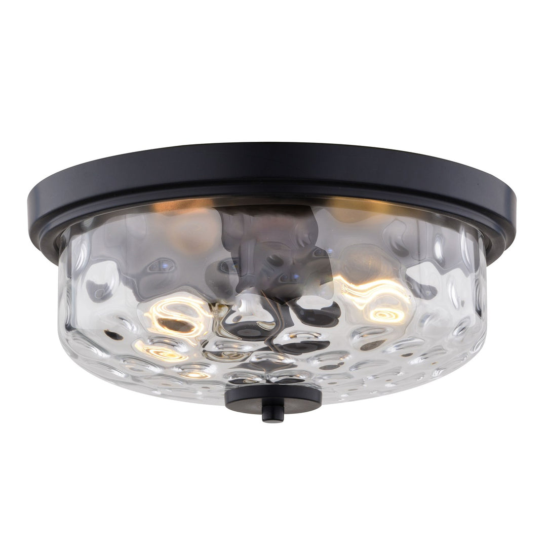 13-In. W 2 Light Flush Mount Matte Black by Vaxcel International