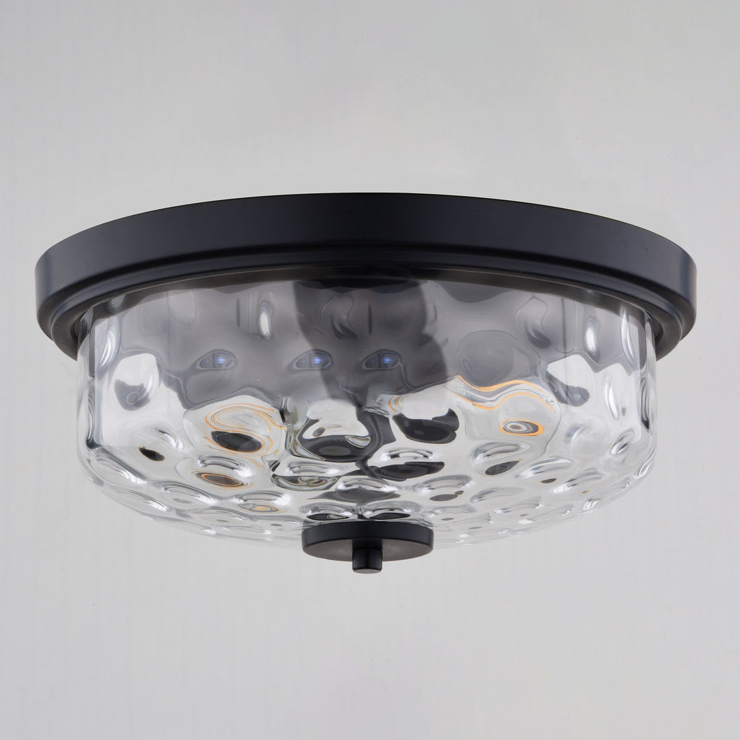 13-In. W 2 Light Flush Mount Matte Black