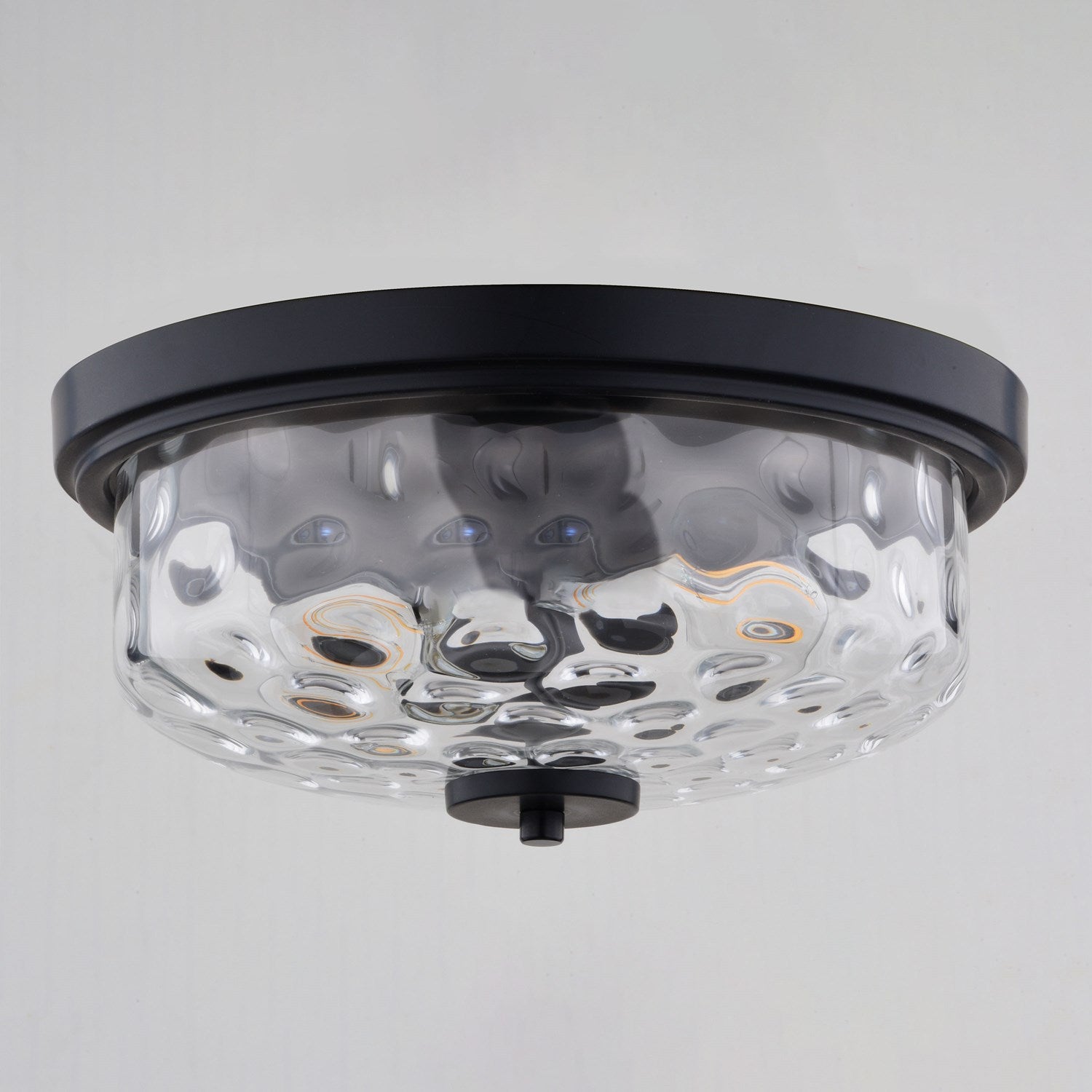 13-In. W 2 Light Flush Mount Matte Black