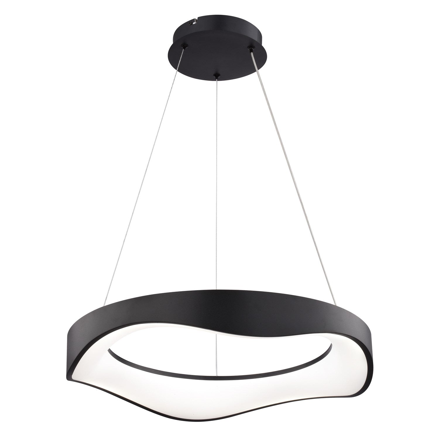 20.5-In. W Led Chandelier Textured Black by Vaxcel International